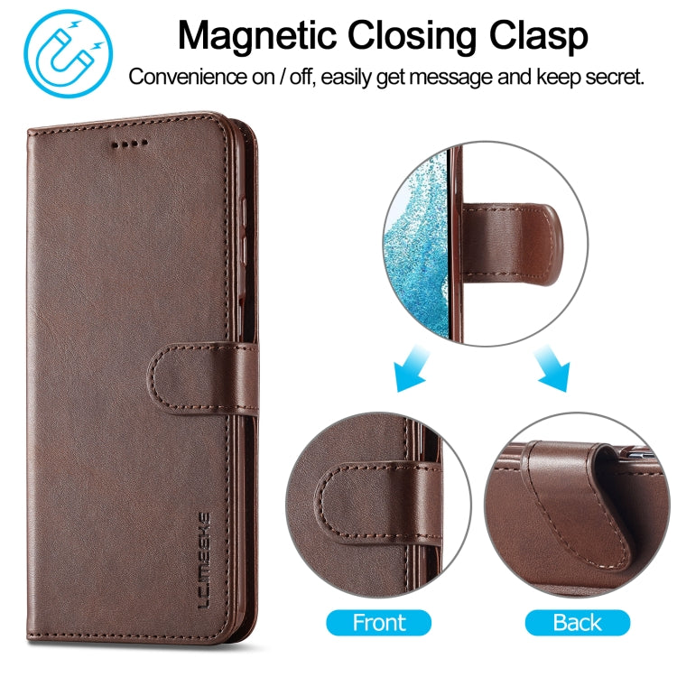 For Samsung Galaxy S23 FE 5G LC.IMEEKE Calf Texture Leather Phone Case