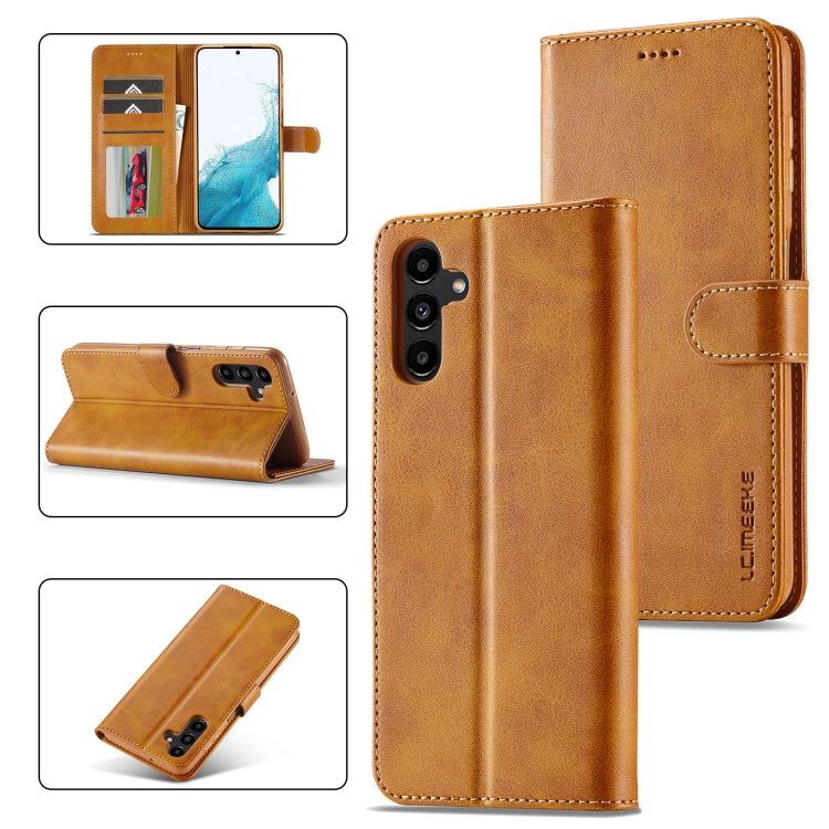 For Samsung Galaxy S23 FE 5G LC.IMEEKE Calf Texture Leather Phone Case