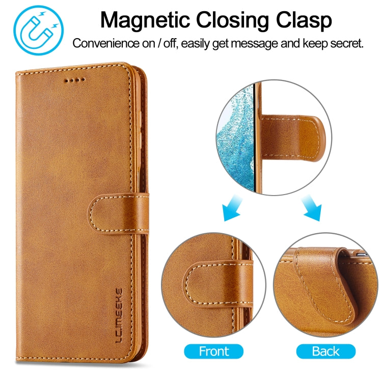 For Samsung Galaxy S23 FE 5G LC.IMEEKE Calf Texture Leather Phone Case