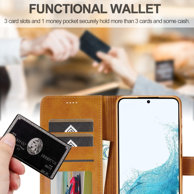 For Samsung Galaxy S23 FE 5G LC.IMEEKE Calf Texture Leather Phone Case
