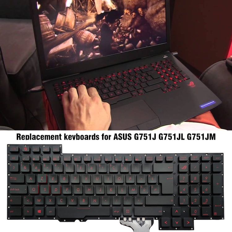 For Asus G751J G751JL G751JM G751JT G751JY Laptop Keyboard(Black)