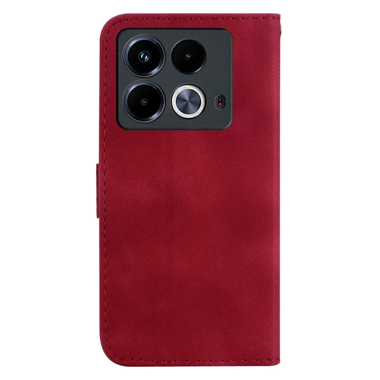 For Infinix Note 40 4G Seven-shaped Embossed Leather Phone Case