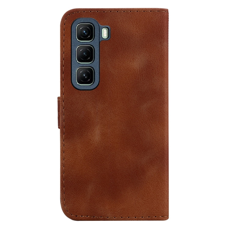 For Infinix Hot 50 4G Seven-shaped Embossed Leather Phone Case