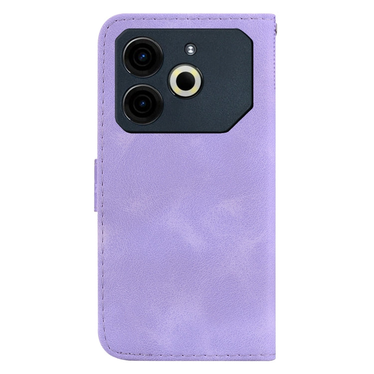For Tecno Pova 6 Neo Seven-shaped Embossed Leather Phone Case