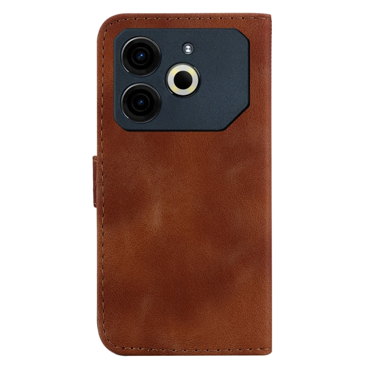 For Tecno Pova 6 Neo Seven-shaped Embossed Leather Phone Case