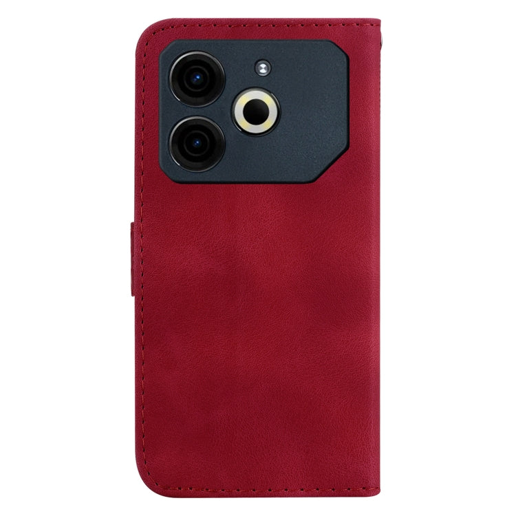 For Tecno Pova 6 Neo Seven-shaped Embossed Leather Phone Case