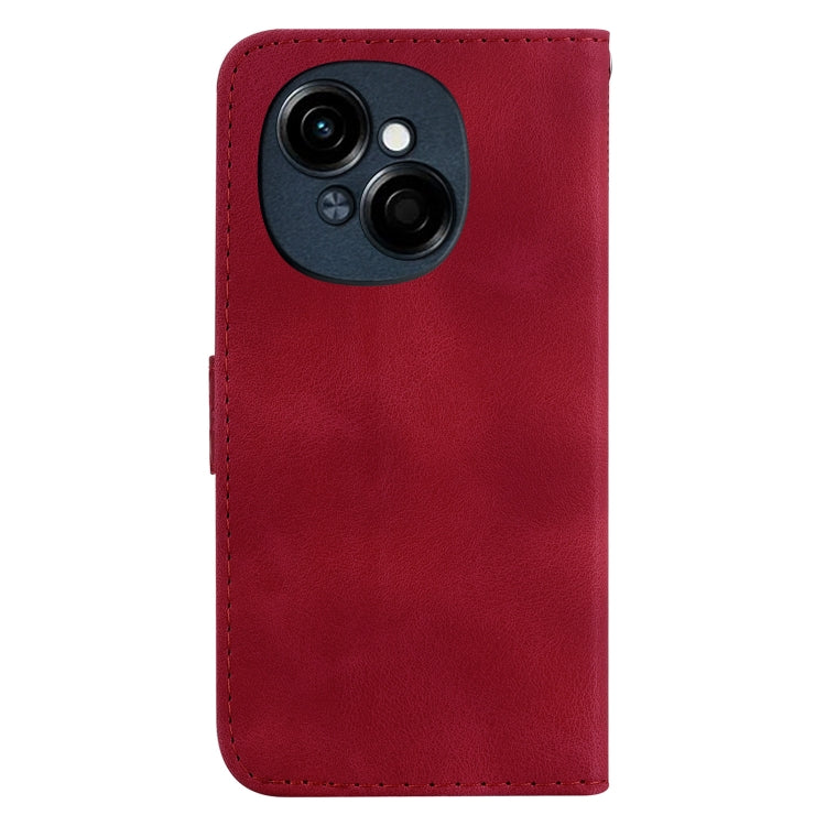 For Tecno Spark Go 1 / Pop 9 Pro Seven-shaped Embossed Leather Phone Case