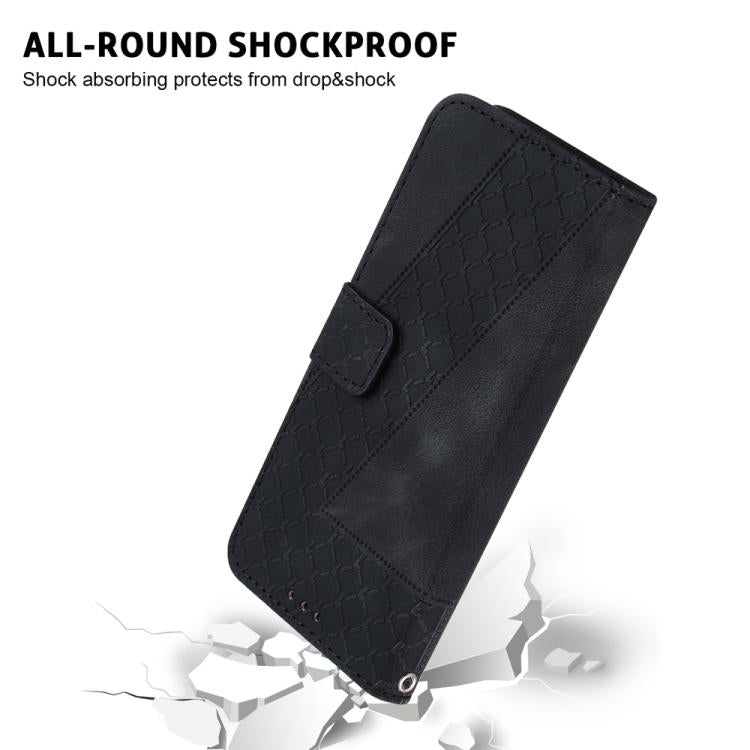 For Tecno Pop 10 / Spark Go 2 4G Seven-shaped Embossed Leather Phone Case