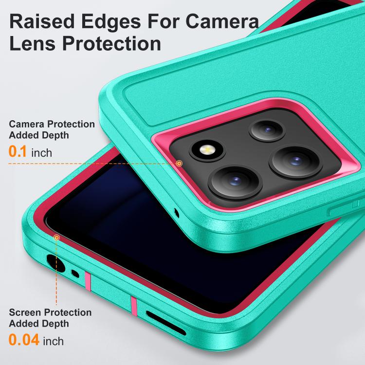 For Motorola Moto G 5G 2025 Rugged PC + Silicone Phone Case with Holder