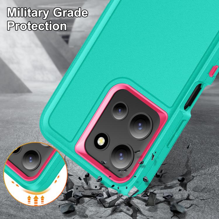 For Motorola Moto G 5G 2025 Rugged PC + Silicone Phone Case with Holder