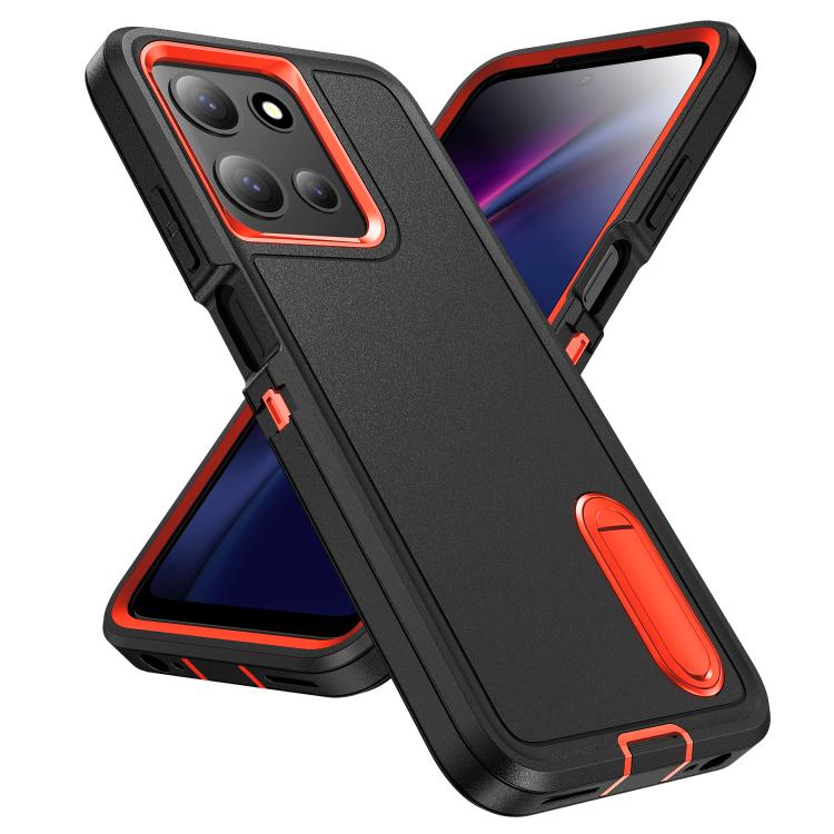 For Motorola Moto G 5G 2025 Rugged PC + Silicone Phone Case with Holder