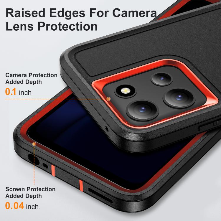 For Motorola Moto G 5G 2025 Rugged PC + Silicone Phone Case with Holder