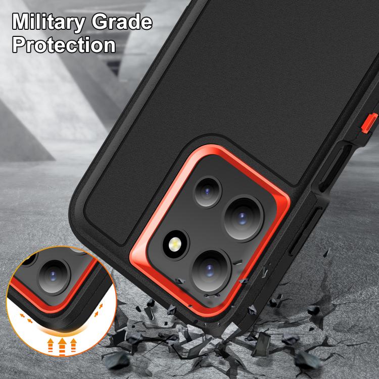For Motorola Moto G 5G 2025 Rugged PC + Silicone Phone Case with Holder