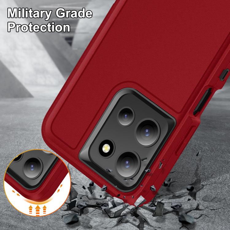 For Motorola Moto G 5G 2025 Rugged PC + Silicone Phone Case with Holder