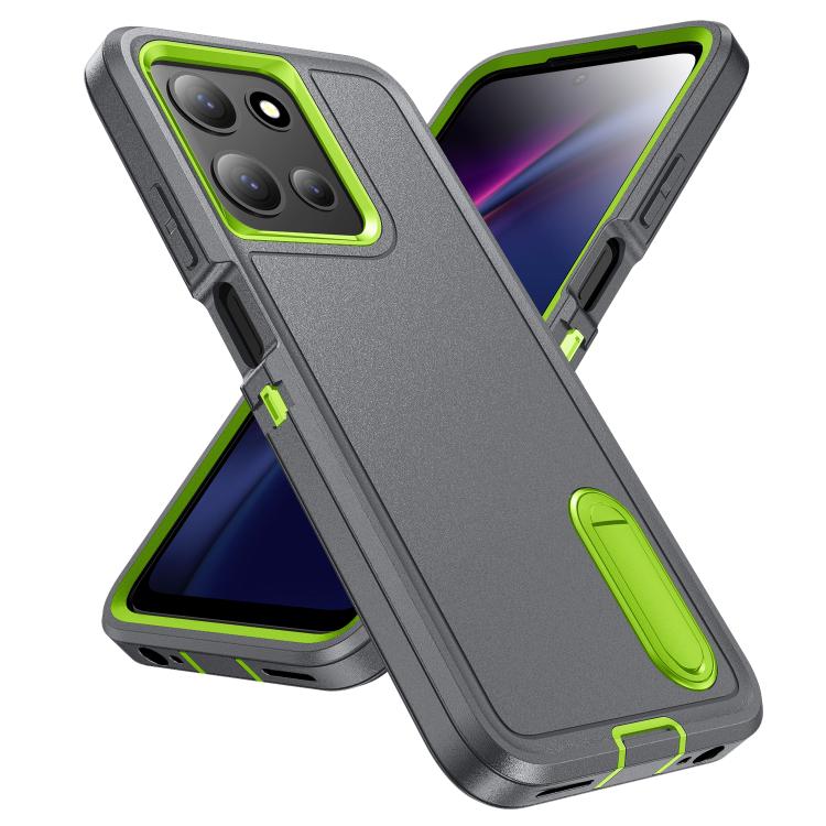 For Motorola Moto G 5G 2025 Rugged PC + Silicone Phone Case with Holder