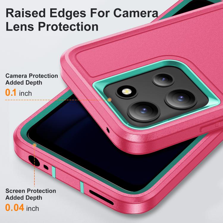 For Motorola Moto G 5G 2025 Rugged PC + Silicone Phone Case with Holder