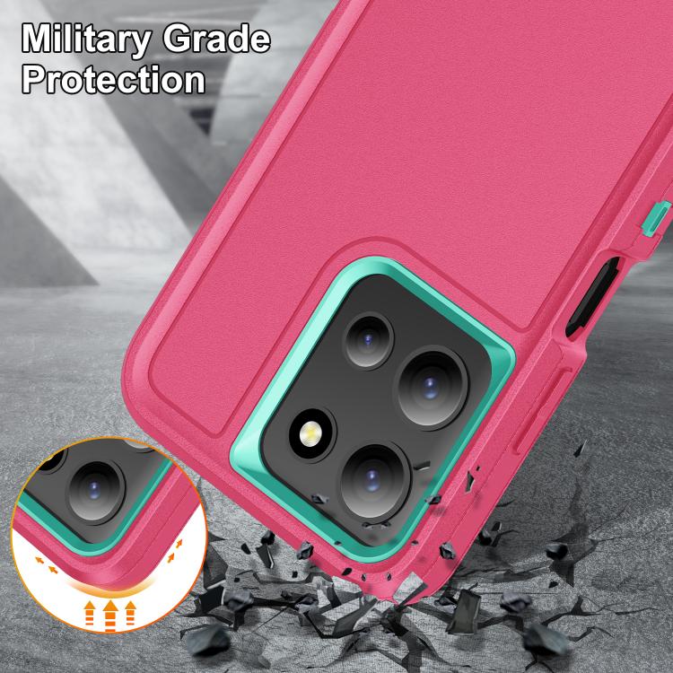 For Motorola Moto G 5G 2025 Rugged PC + Silicone Phone Case with Holder