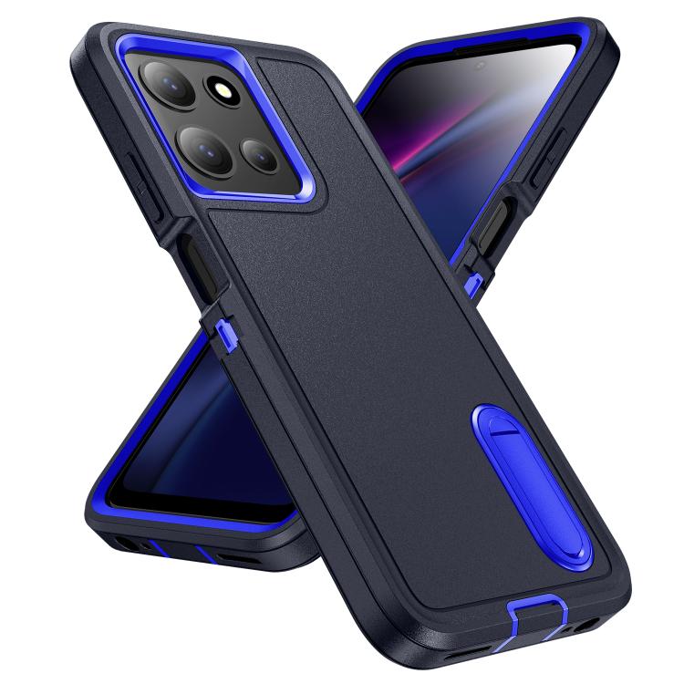 For Motorola Moto G 5G 2025 Rugged PC + Silicone Phone Case with Holder