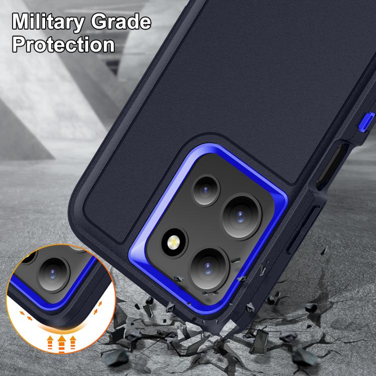 For Motorola Moto G 5G 2025 Rugged PC + Silicone Phone Case with Holder