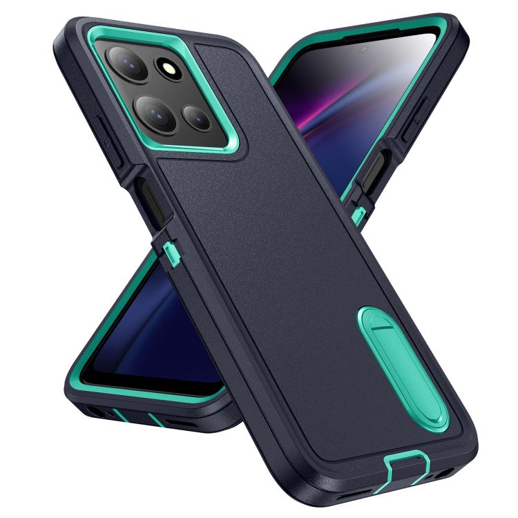 For Motorola Moto G 5G 2025 Rugged PC + Silicone Phone Case with Holder