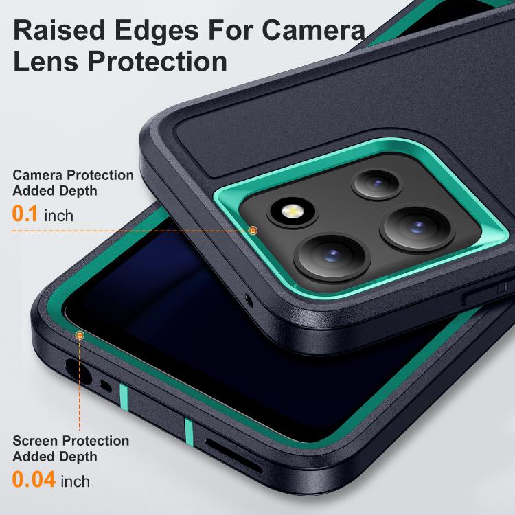 For Motorola Moto G 5G 2025 Rugged PC + Silicone Phone Case with Holder