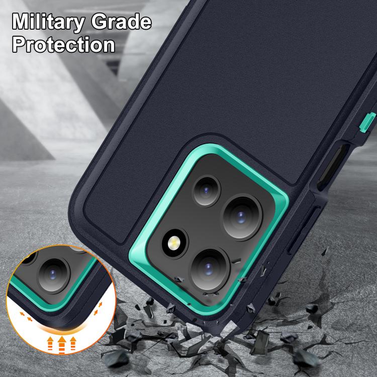 For Motorola Moto G 5G 2025 Rugged PC + Silicone Phone Case with Holder