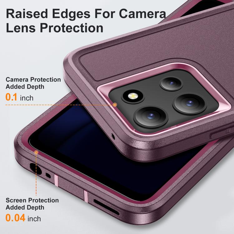 For Motorola Moto G 5G 2025 Rugged PC + Silicone Phone Case with Holder
