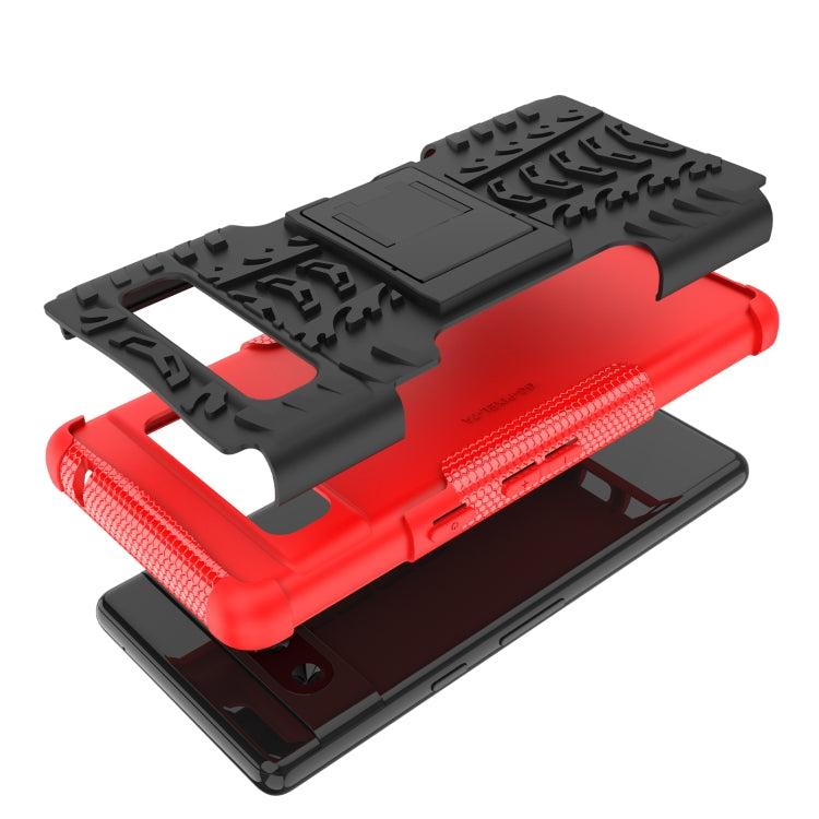 For Google Pixel 7a Tire Texture TPU + PC Phone Case with Holder