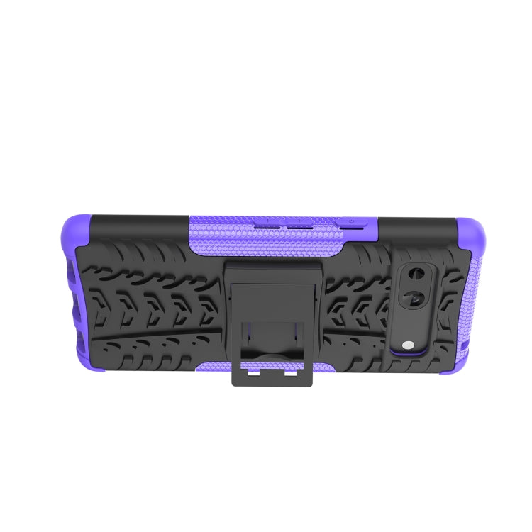 For Google Pixel 7a Tire Texture TPU + PC Phone Case with Holder