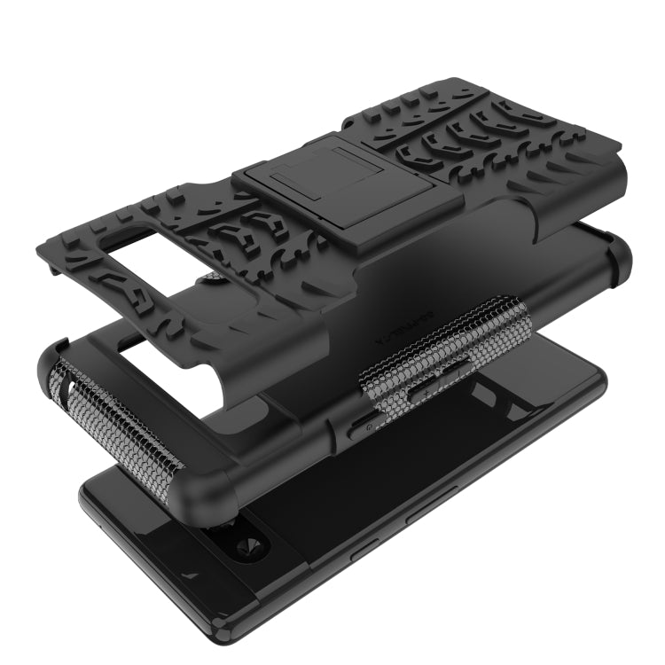 For Google Pixel 7a Tire Texture TPU + PC Phone Case with Holder