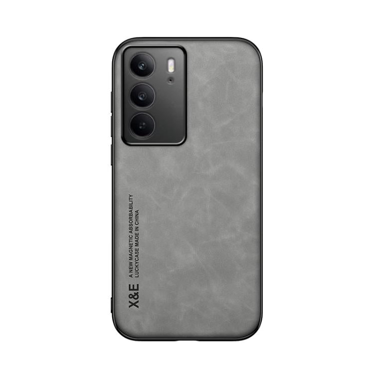 For Realme C75 4G Skin Feel Magnetic Leather Back Phone Case