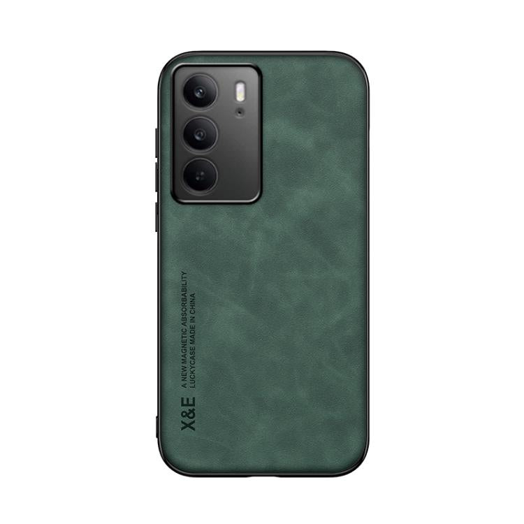 For Realme C75 4G Skin Feel Magnetic Leather Back Phone Case
