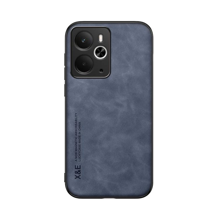 For Realme 14 Skin Feel Magnetic Leather Back Phone Case