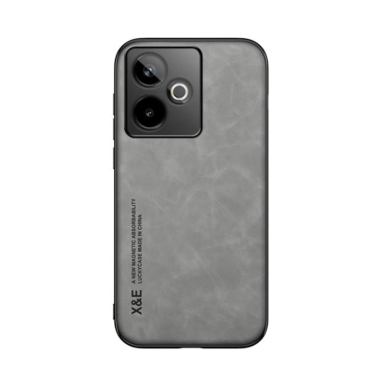 For Realme GT 7 Global Skin Feel Magnetic Leather Back Phone Case
