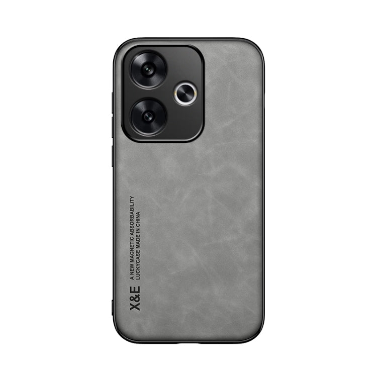 For Xiaomi Redmi Turbo 3 Skin Feel Magnetic Leather Back Phone Case