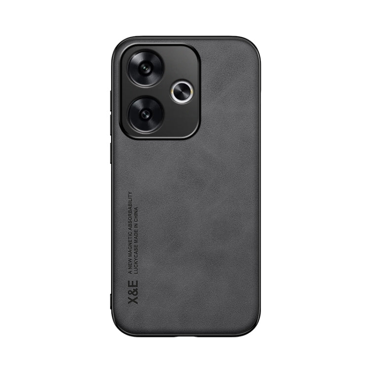 For Xiaomi Redmi Turbo 3 Skin Feel Magnetic Leather Back Phone Case