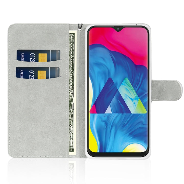 For Samsung Galaxy A20e Glitter Powder Horizontal Flip Leather Case with Card Slots & Holder & Lanyard
