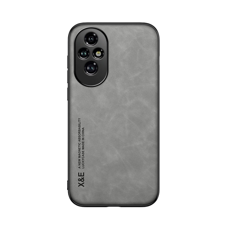For Honor 200 Skin Feel Magnetic Leather Back Phone Case