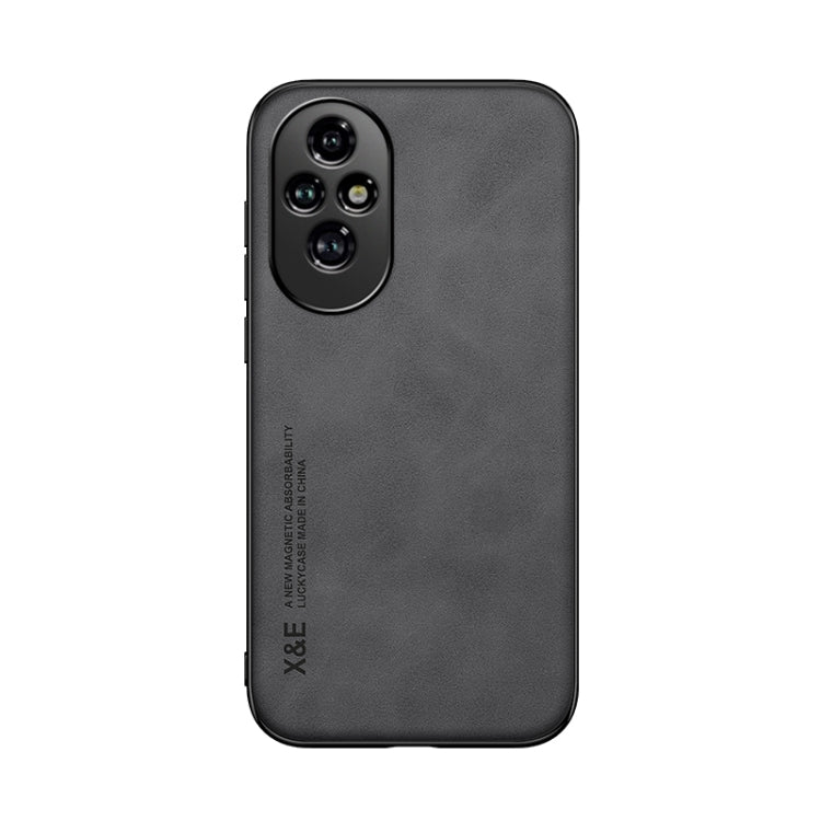 For Honor 200 Skin Feel Magnetic Leather Back Phone Case