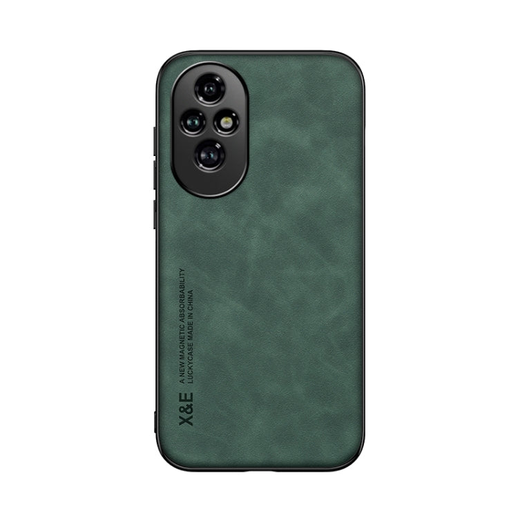 For Honor 200 Skin Feel Magnetic Leather Back Phone Case