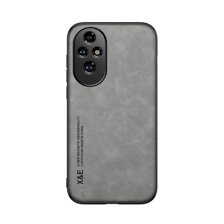 For Honor 200 Pro Skin Feel Magnetic Leather Back Phone Case