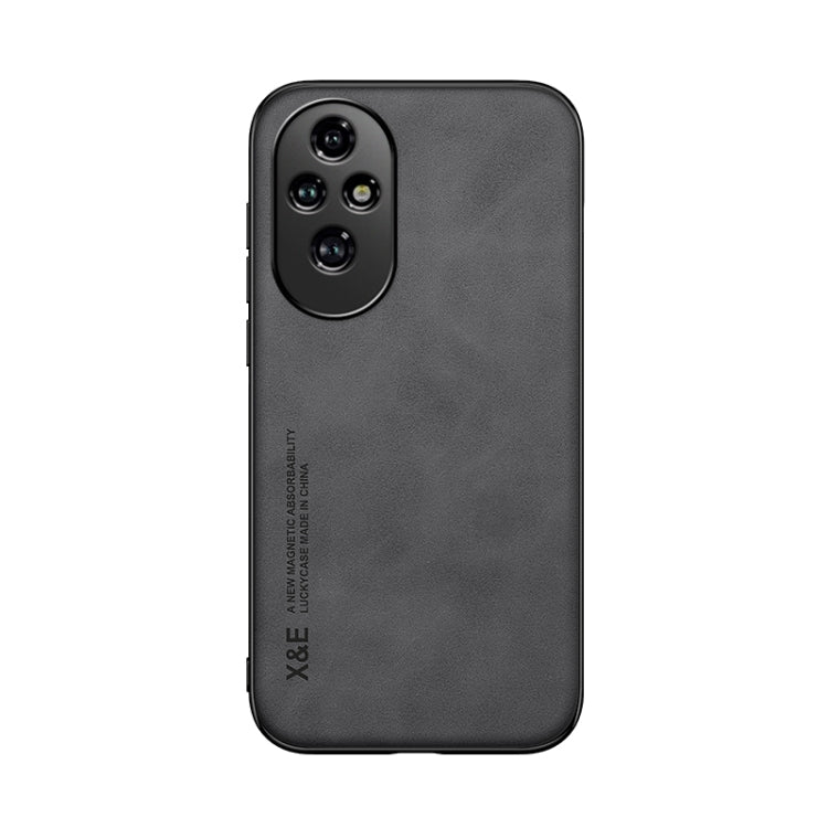 For Honor 200 Pro Skin Feel Magnetic Leather Back Phone Case
