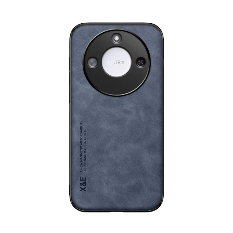 For Honor X60 Skin Feel Magnetic Leather Back Phone Case