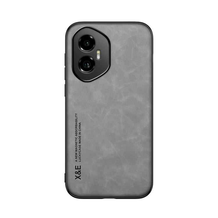 For Honor 300 Skin Feel Magnetic Leather Back Phone Case