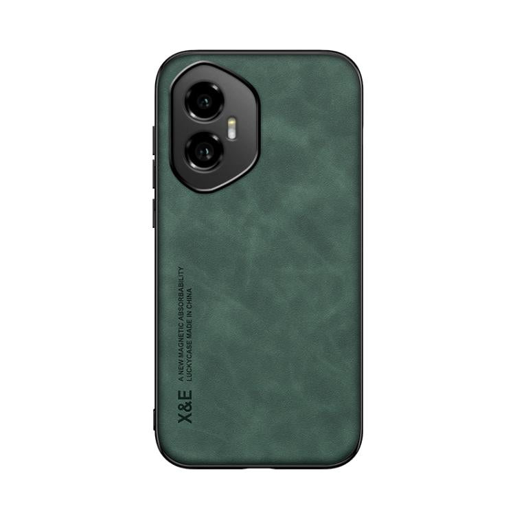 For Honor 300 Skin Feel Magnetic Leather Back Phone Case