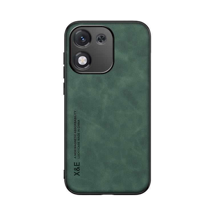 For Honor X70i Skin Feel Magnetic Leather Back Phone Case