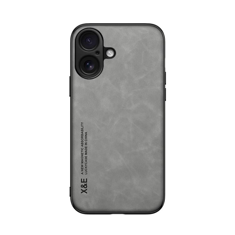 For iPhone 17 Skin Feel Magnetic Leather Back Phone Case