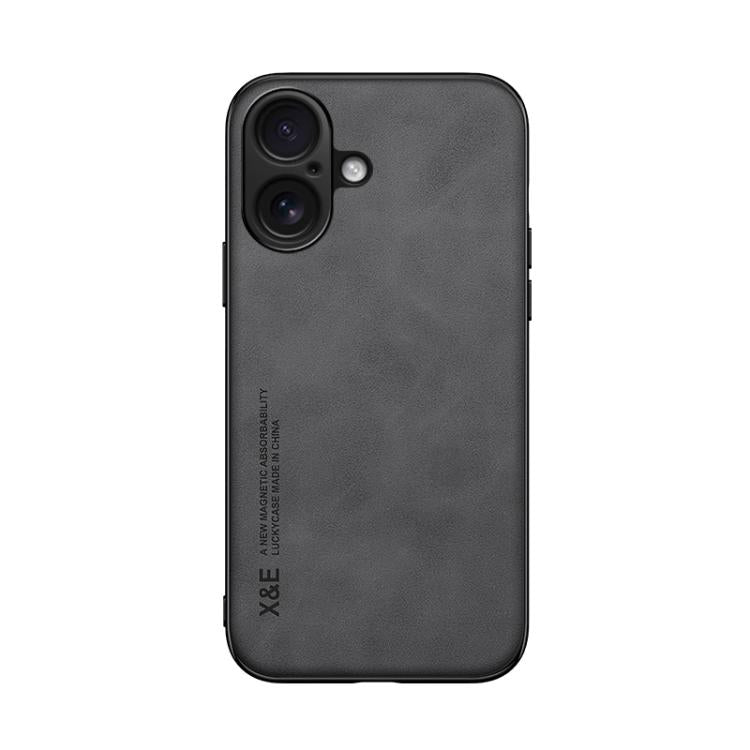 For iPhone 17 Skin Feel Magnetic Leather Back Phone Case