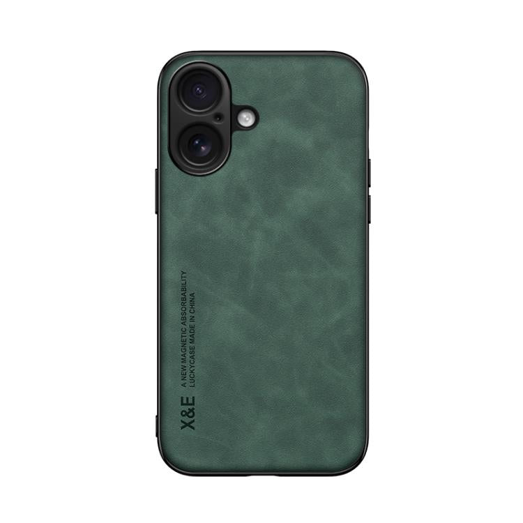 For iPhone 17 Skin Feel Magnetic Leather Back Phone Case