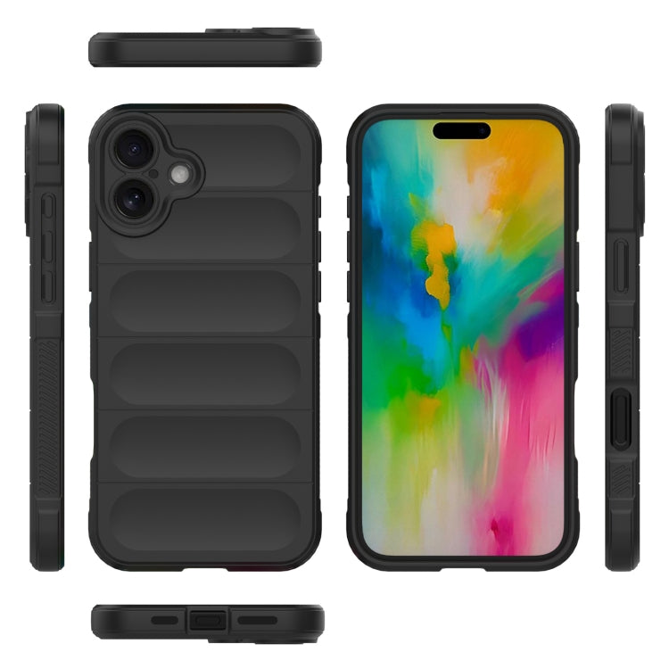 For iPhone 16 Plus Magic Shield TPU + Flannel Phone Case